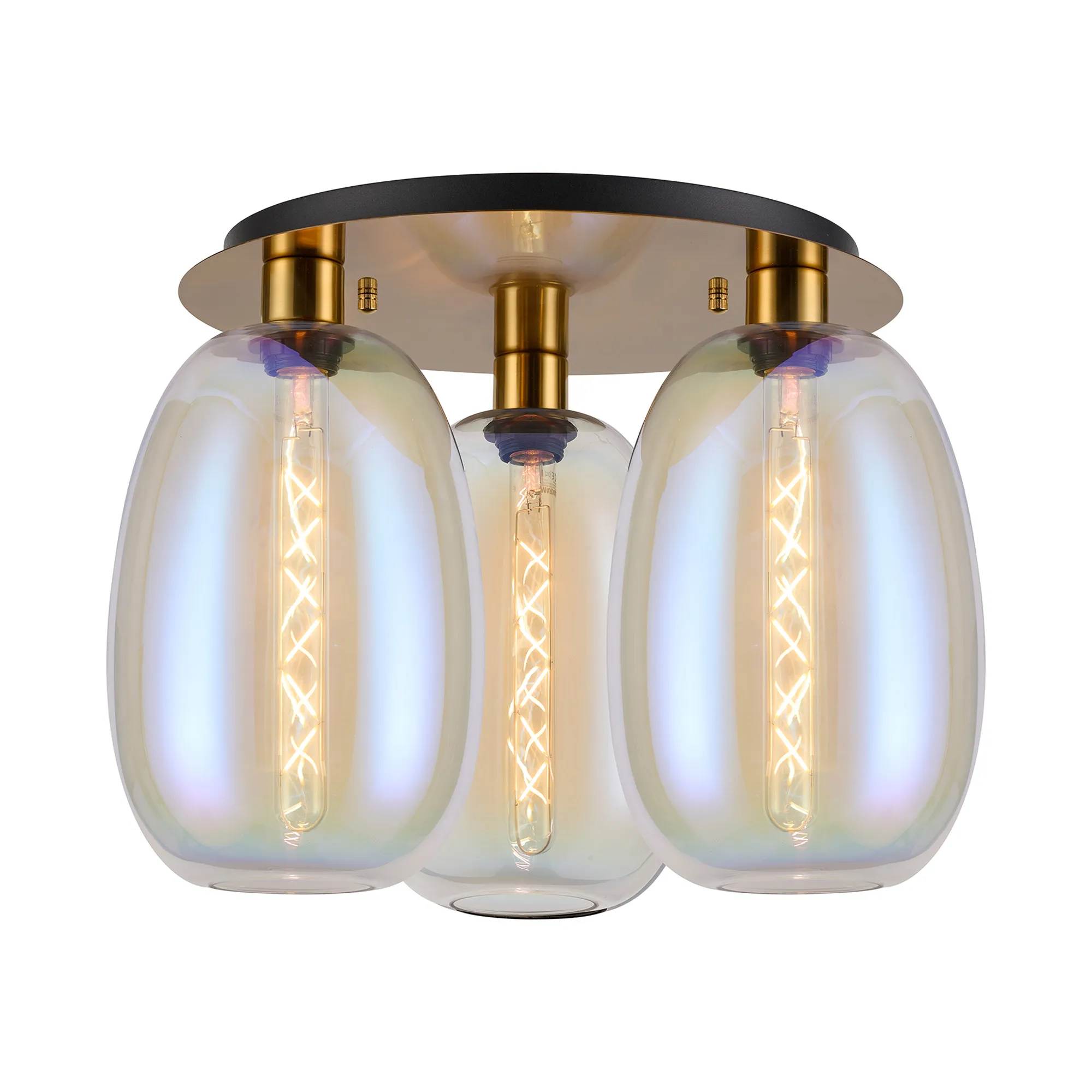 Lori Antique Gold Ceiling Lights Deco Flush Fittings